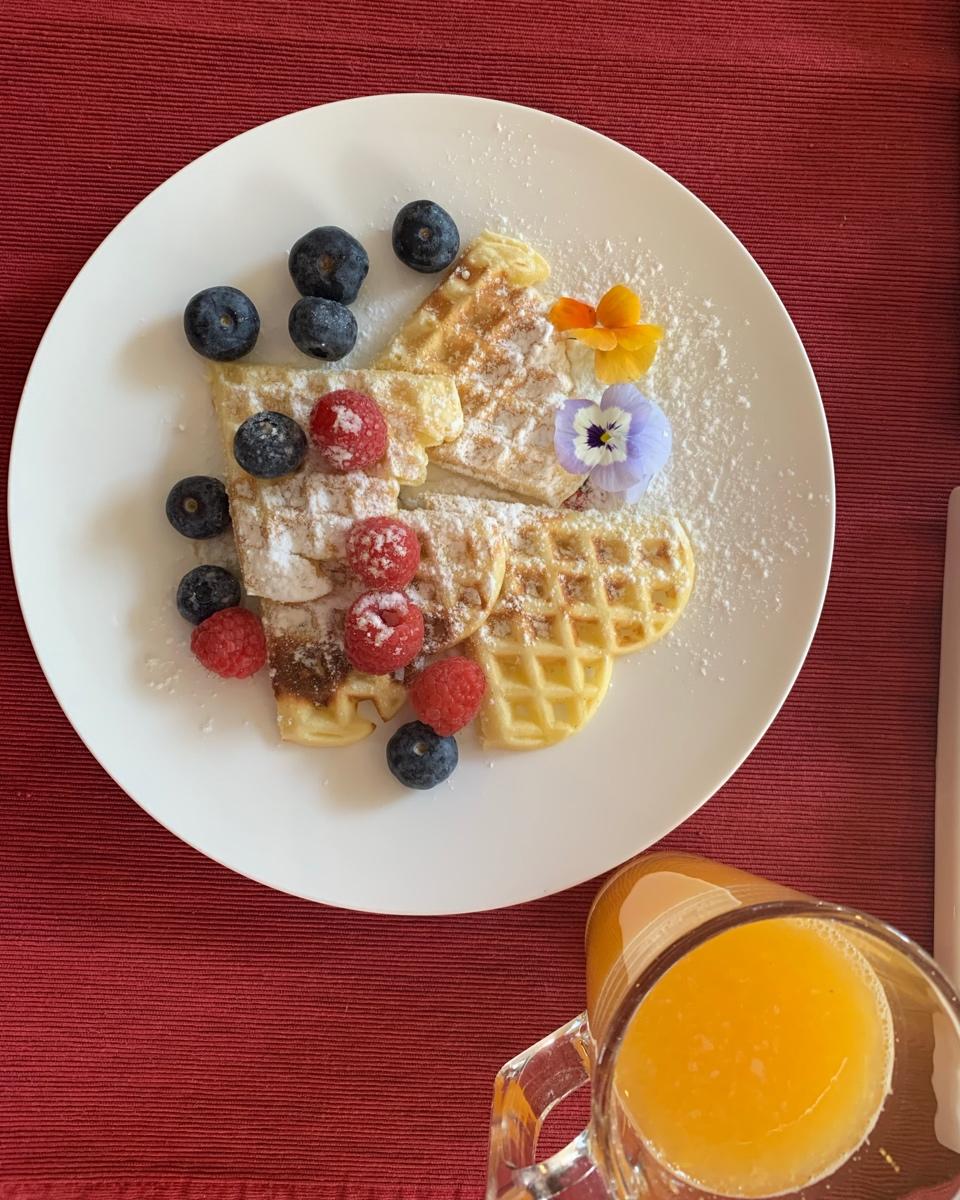 儿童早餐—蓝莓华夫饼