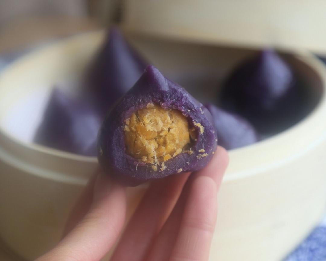 紫薯蒸团