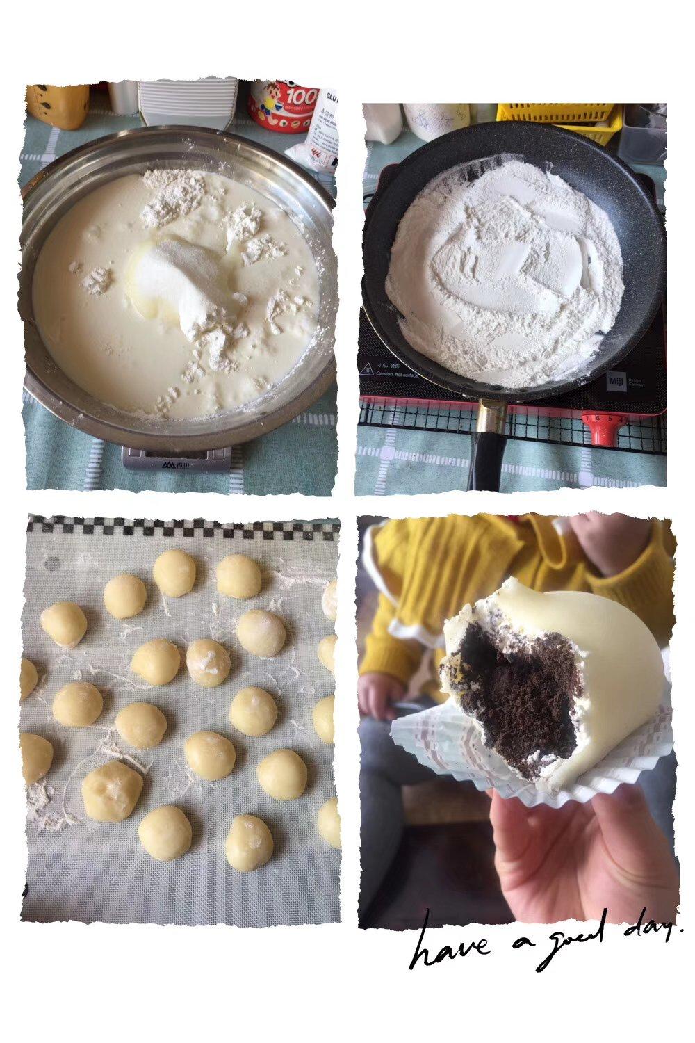 腹黑白胖子——奥利奥雪媚娘