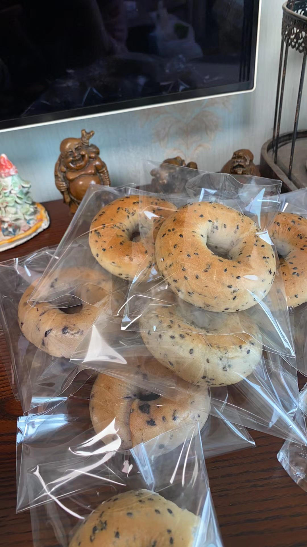 黑芝麻全麦贝果