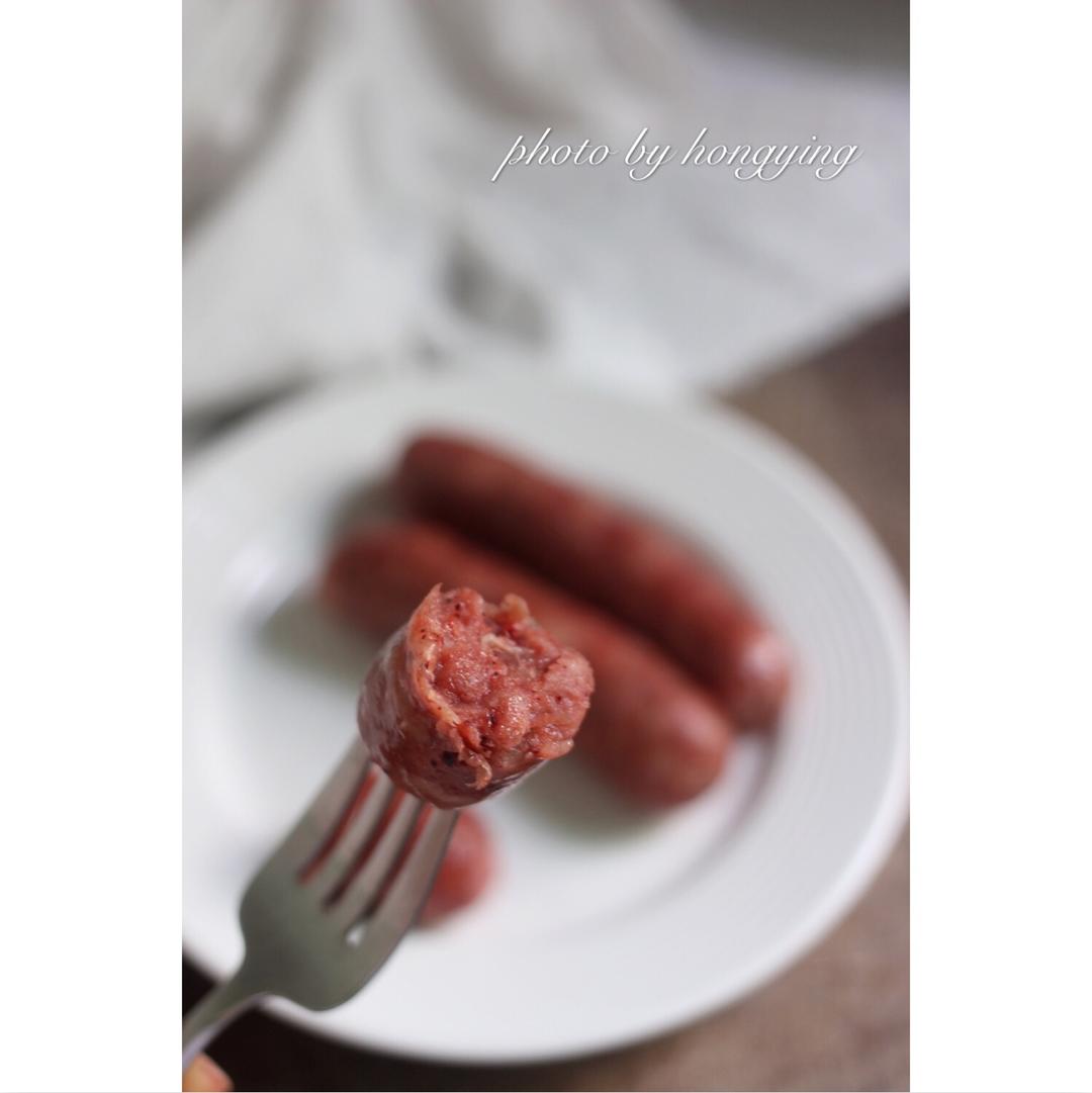 自制黑椒风味脆皮肠--多图详解手工灌肠