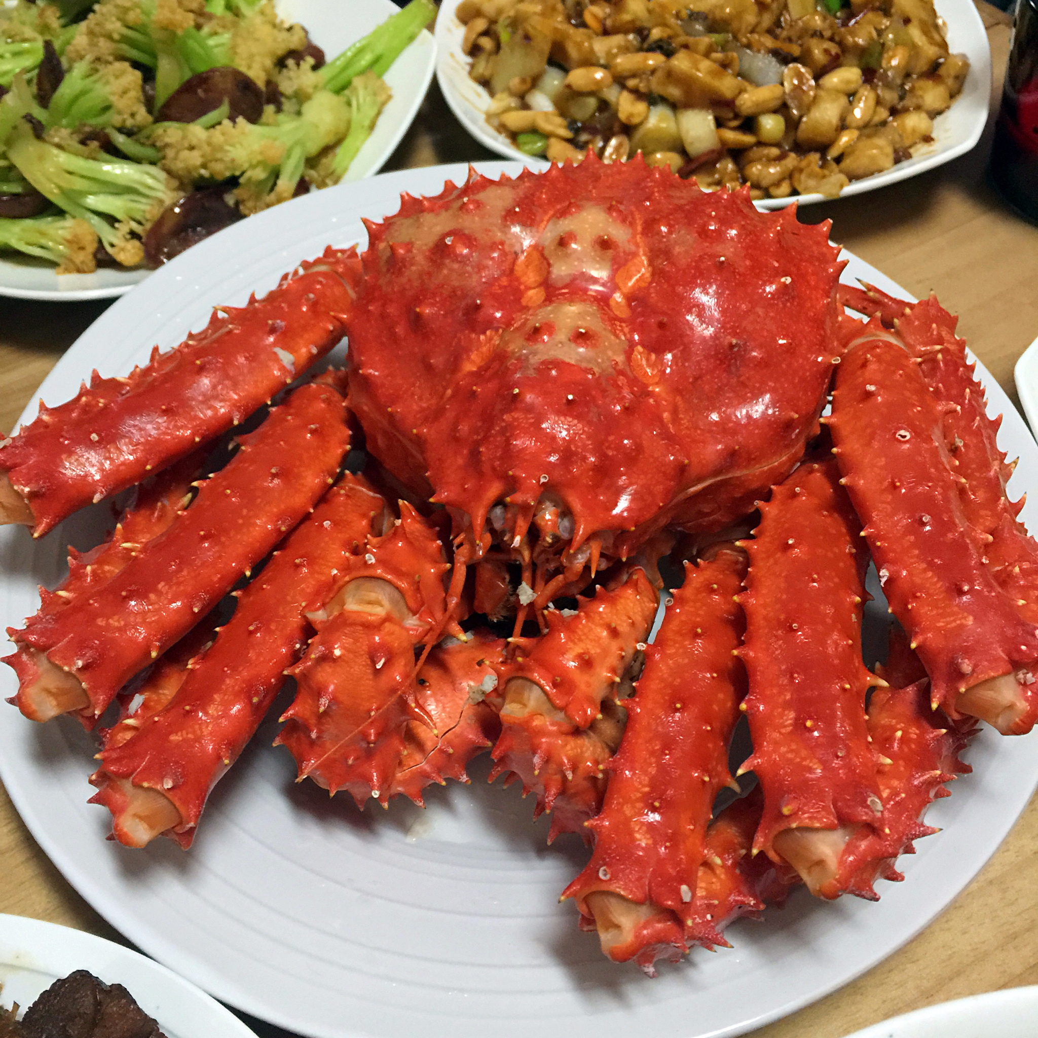 烟影斜阳做的清蒸帝王蟹