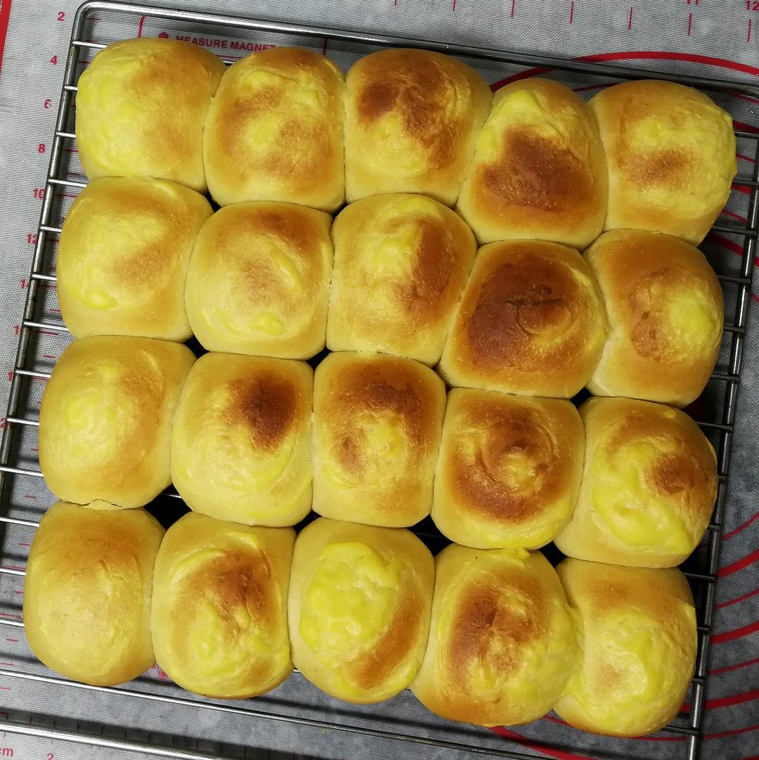 卡仕达酱小面包（一次性发酵）