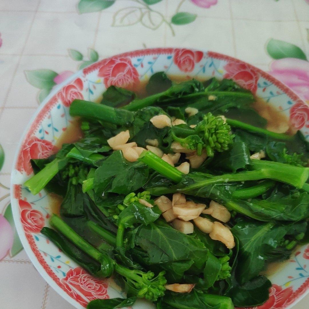 蚝油芥蓝，改刀后的比不改刀好吃百倍