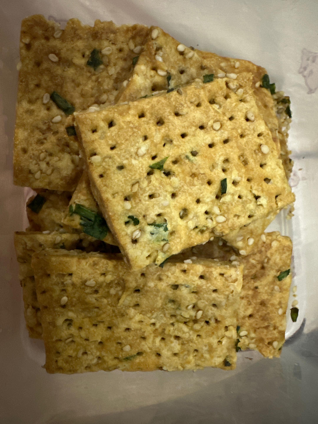 无糖低油‼️搅一搅就能做的香葱苏打饼