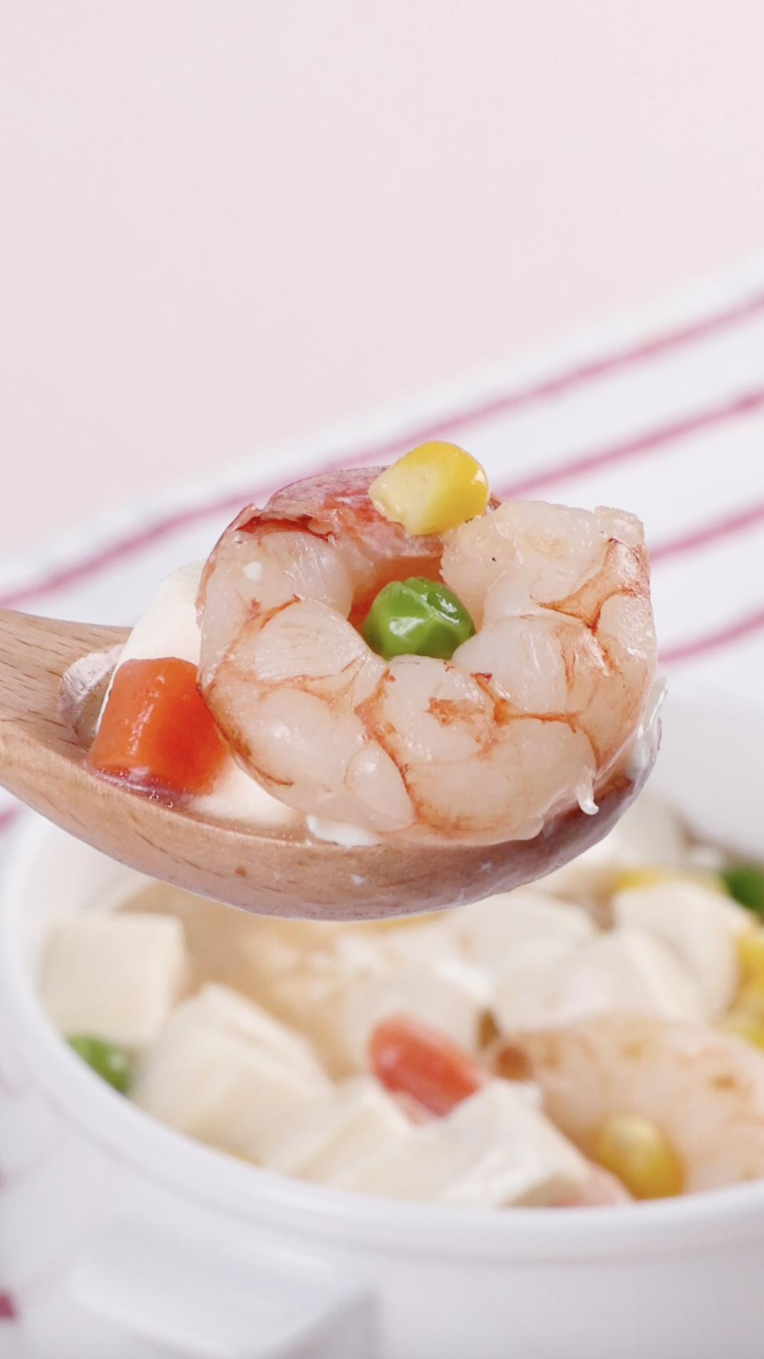 减脂虾仁豆腐羹的做法