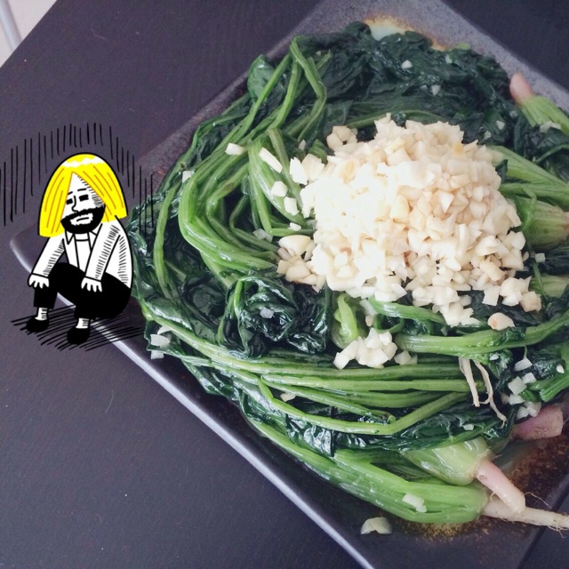 无敌简单之蒜香白灼菠菜