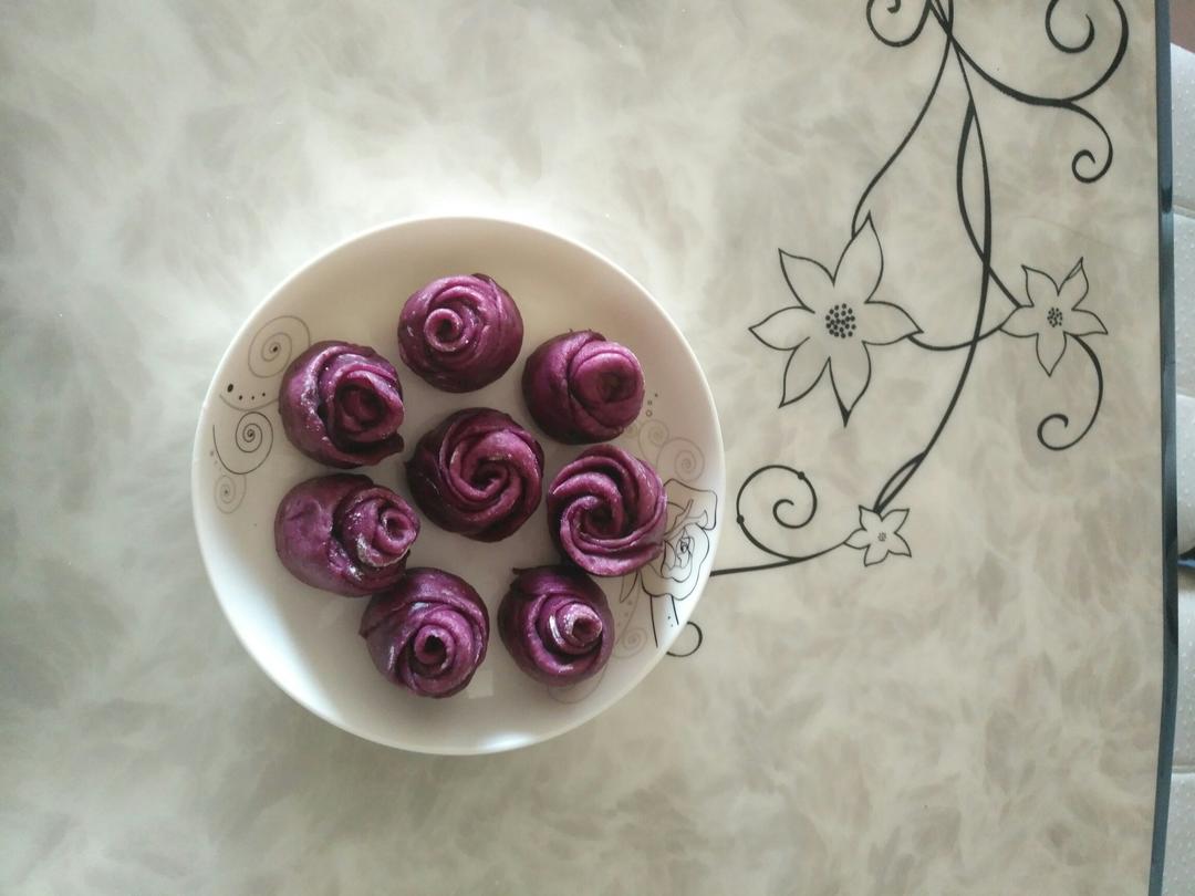 南瓜紫薯花样馒头