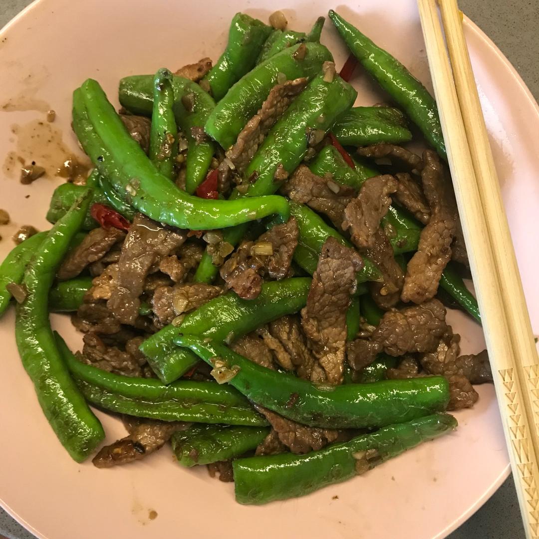 杭椒炒牛柳
