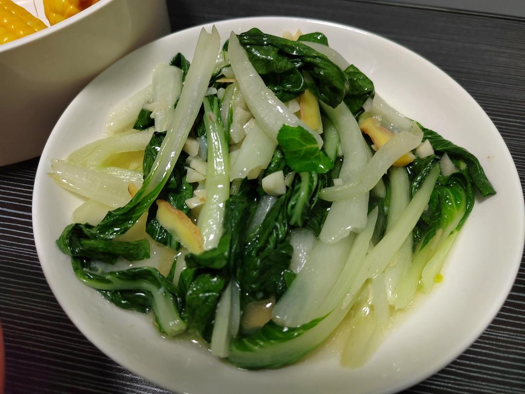 炒青菜，脆而不生，熟而不老