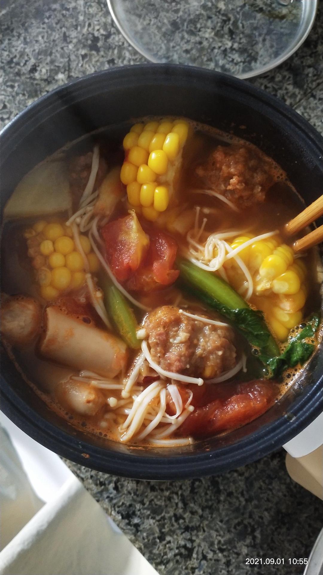 六颗番茄🍅火锅汤底