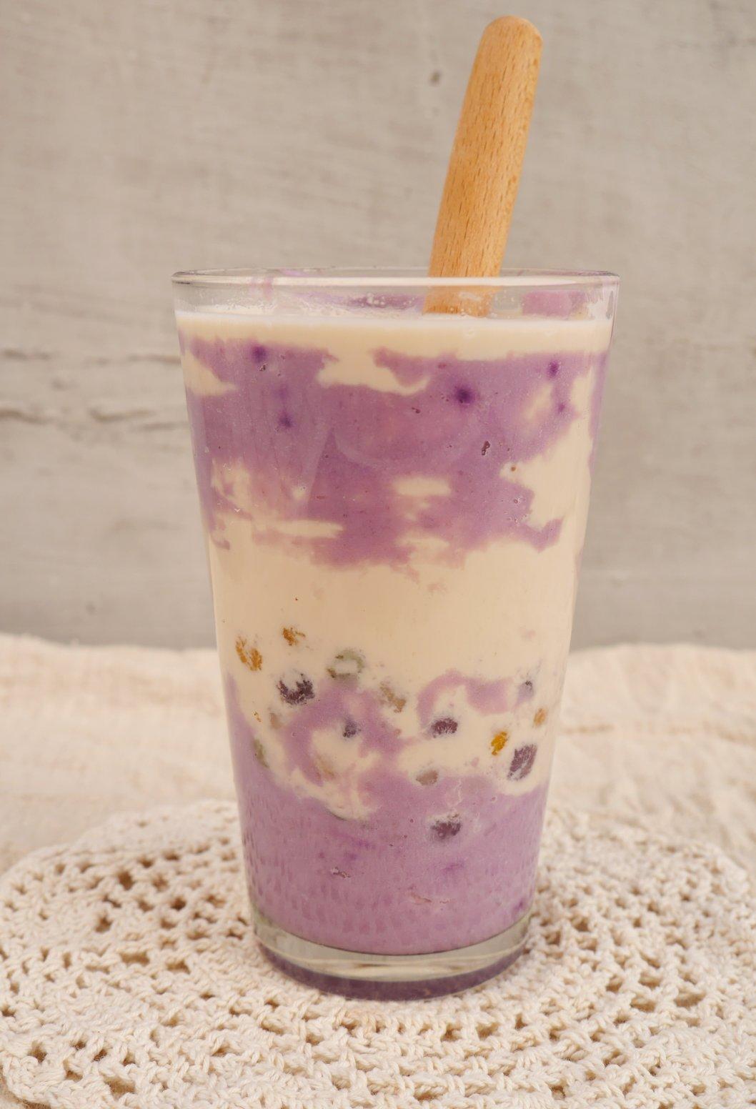 小珊15做的告别排队的奶盖芋泥奶茶