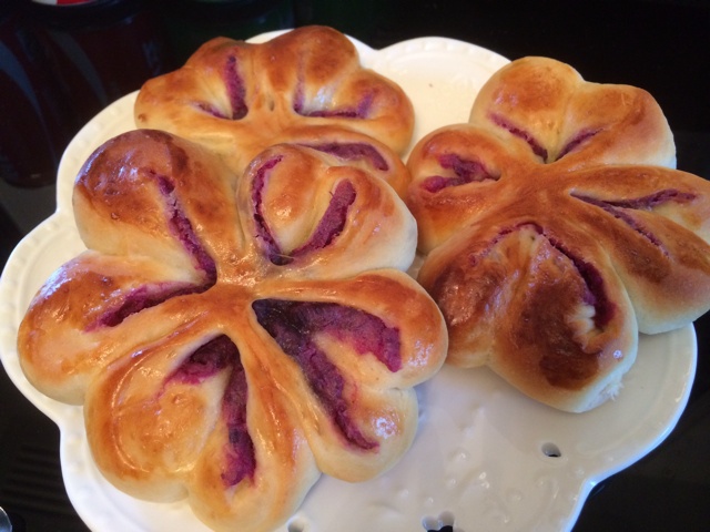 紫薯四叶草面包（汤种法）