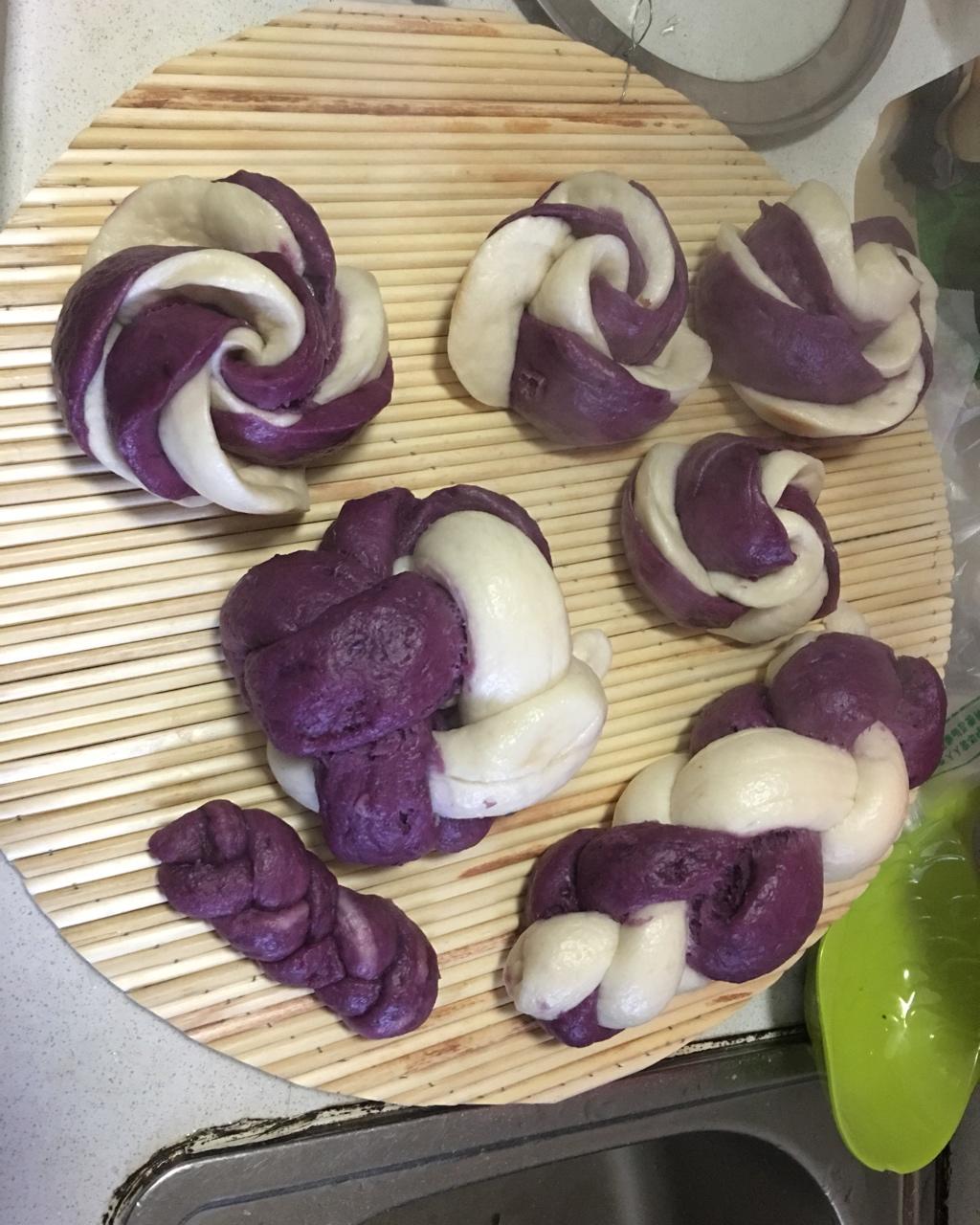 紫薯玫瑰花馒头