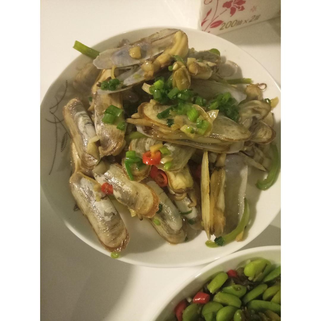 爆炒蛏子