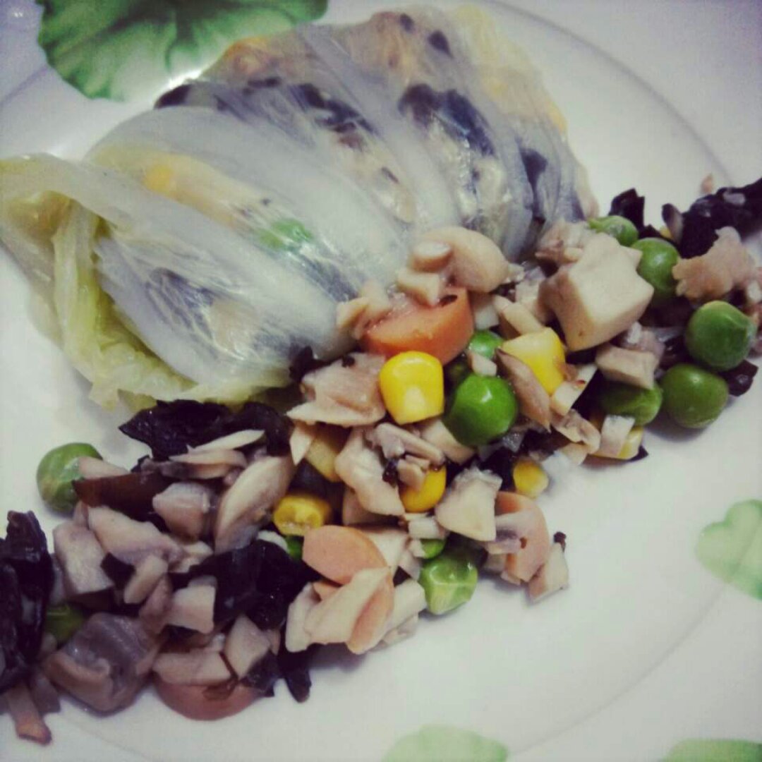 鲜香白菜包(八宝财袋)