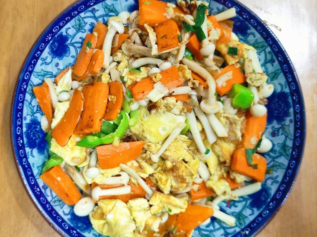 白玉菇炒鸡蛋