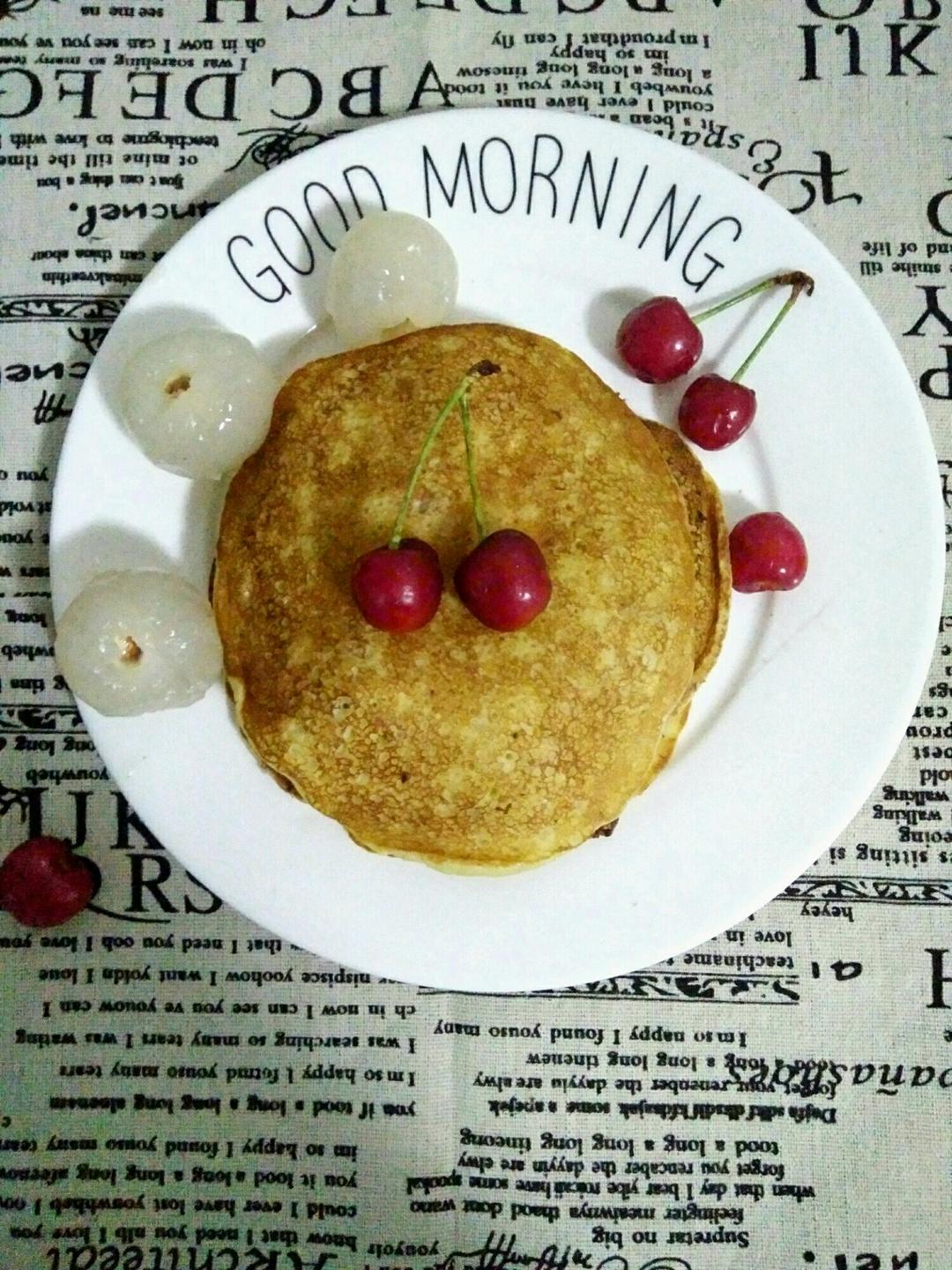 【减脂早餐】无油香蕉松饼（超简单）