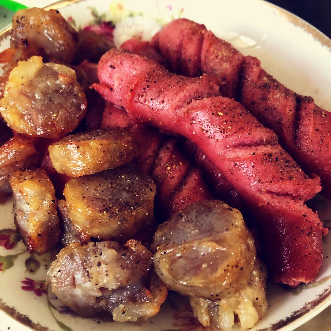 烤黑胡椒味香肠（烤箱烤很简单）