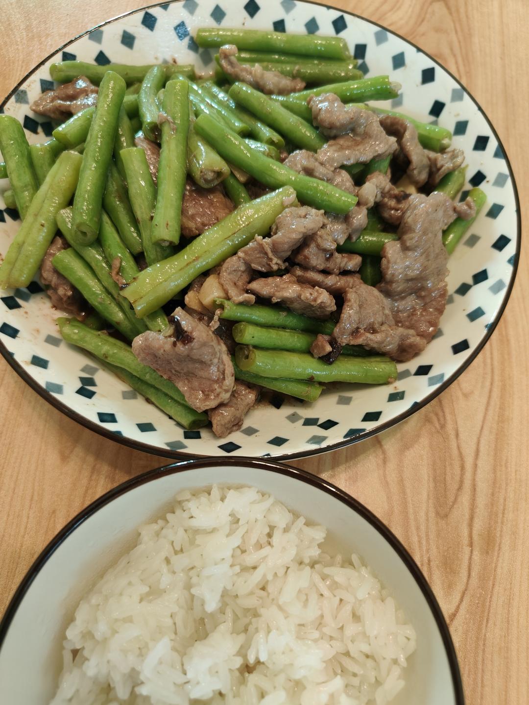豆角炒牛肉