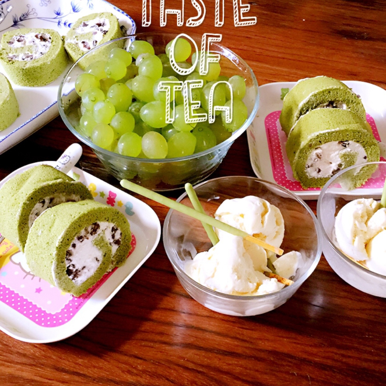 抹茶戚风蛋糕卷