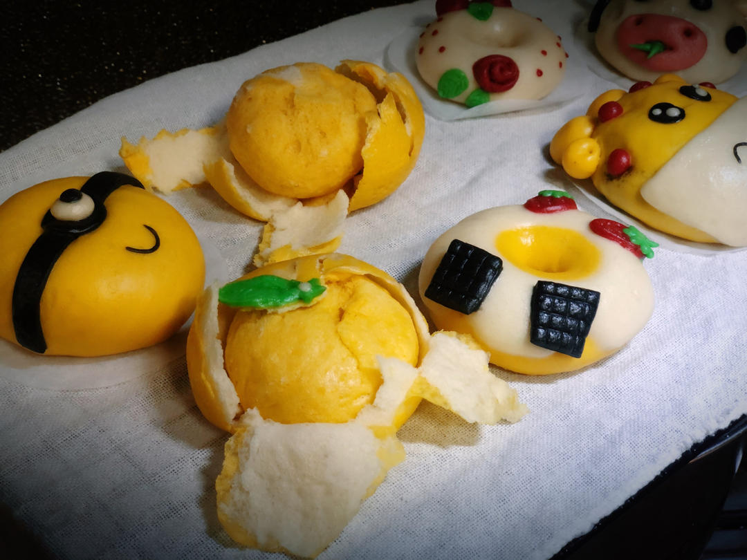 可剥皮的橘子🍊卡通果蔬仿真橘子造型馒头