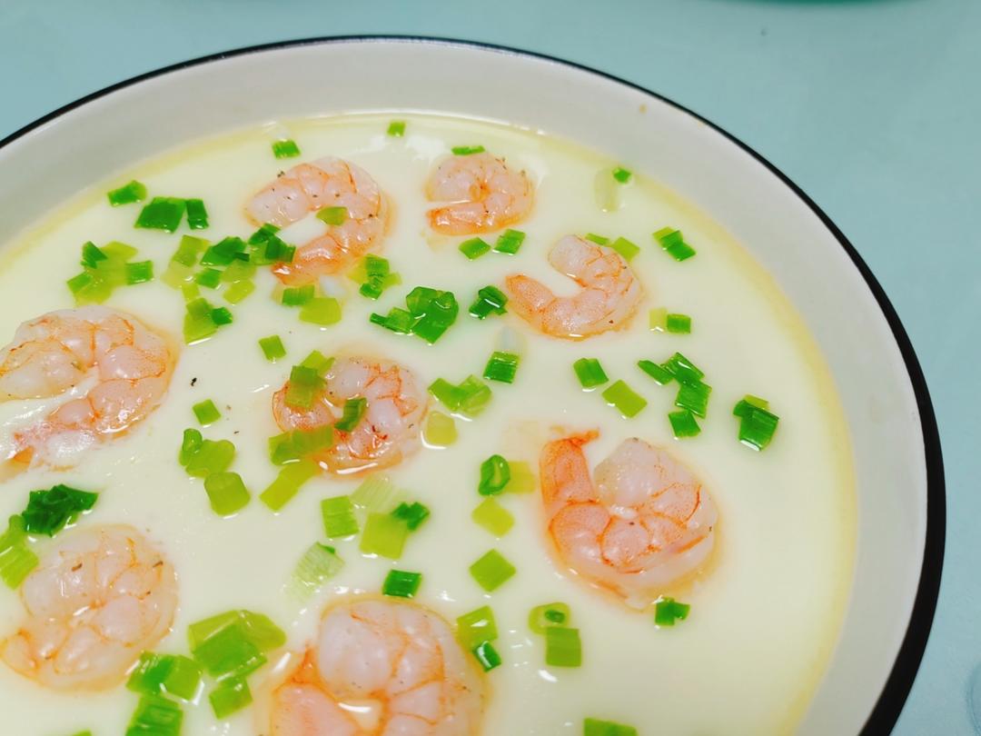 鲜嫩又营养的虾仁蒸蛋的做法