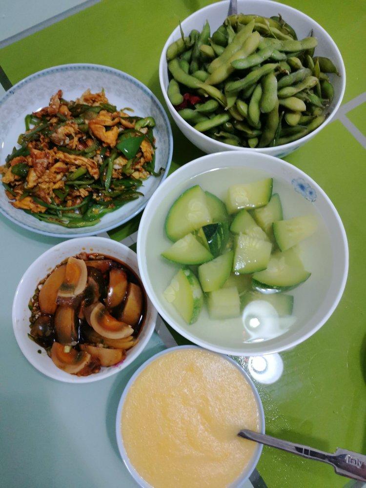煮毛豆—不会变色版