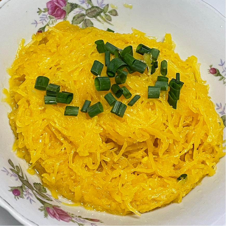 葱油凉拌Spaghetti pumpkin 崇明金瓜