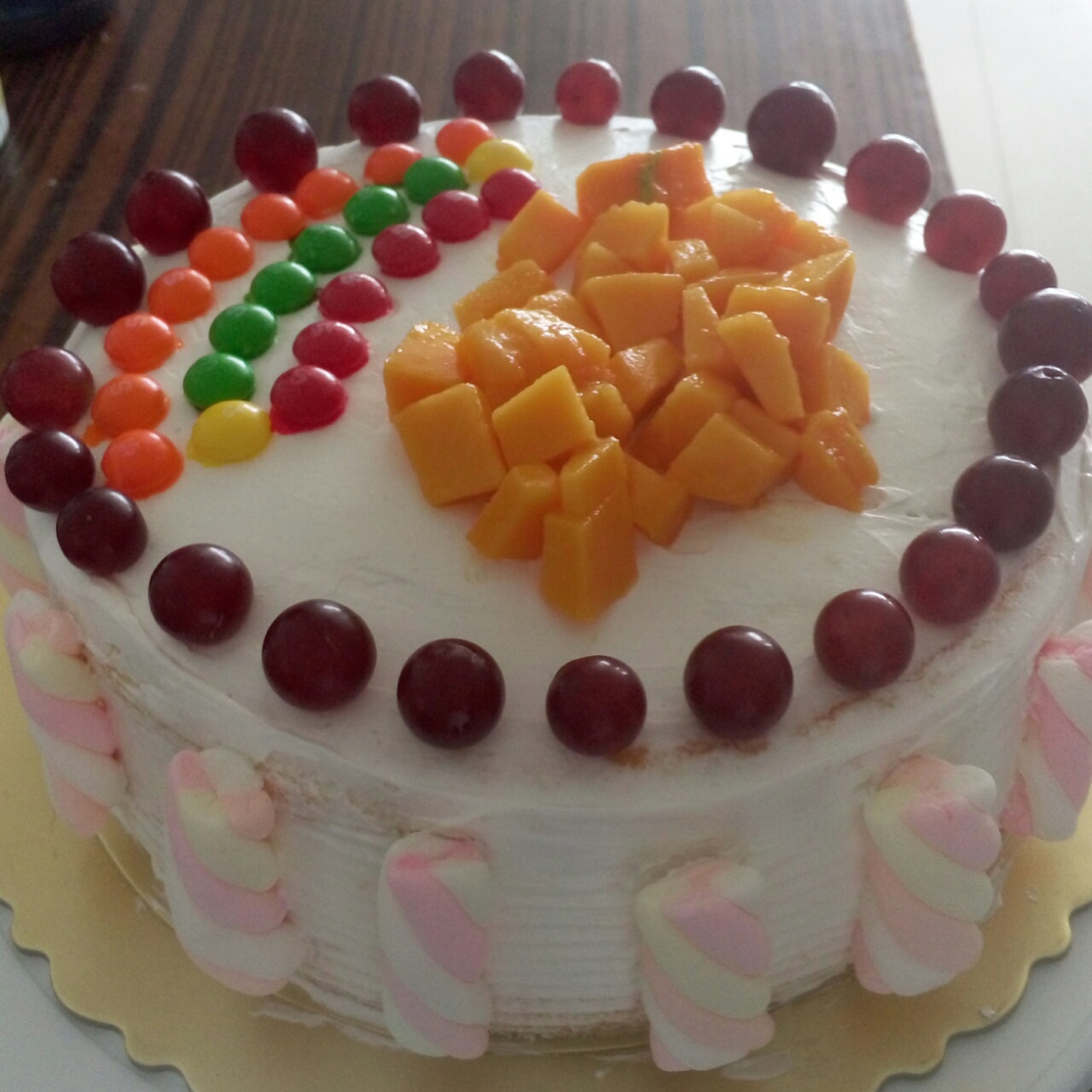 彩虹生日蛋糕