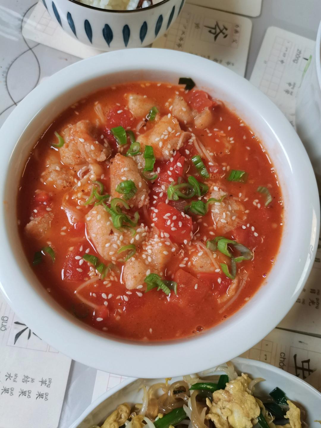 番茄鱼巴沙鱼（也可以用番茄龙利鱼），番茄酱汁超浓郁，营养又下饭！