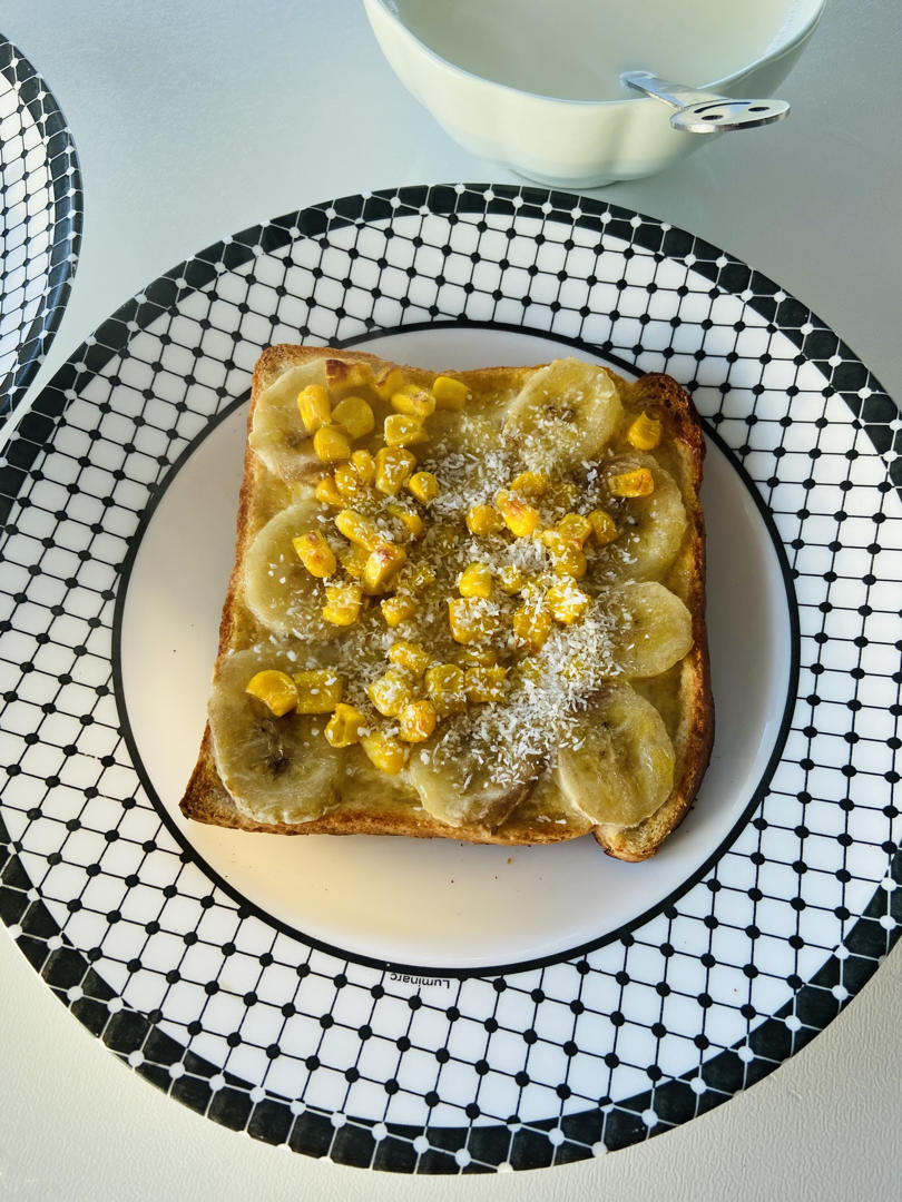 🔥零难度❗️巨好吃的香蕉烤吐司片