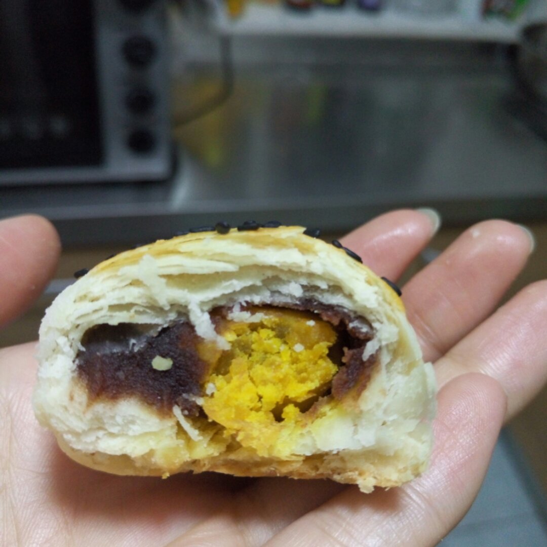 酥皮绿豆饼   酥得掉渣渣