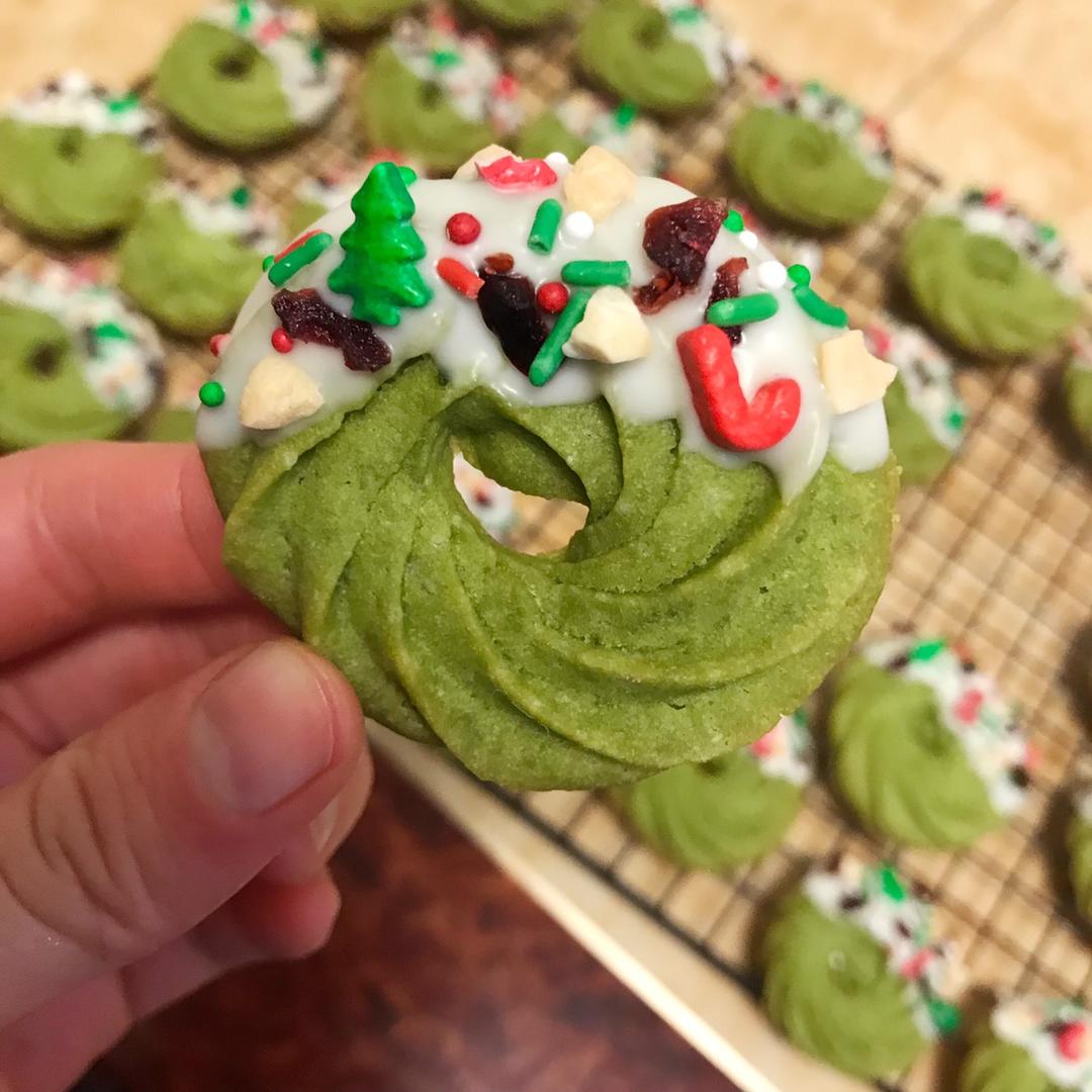 【圣诞花环】抹茶曲奇