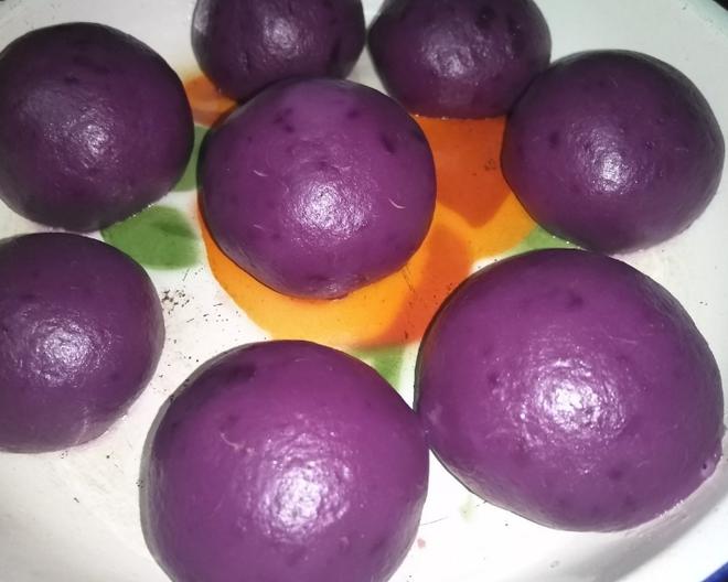 奶香紫薯糯米球的做法