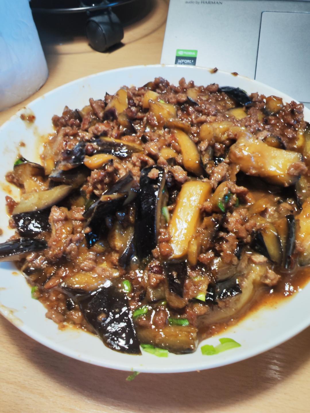 红烧肉沫茄子