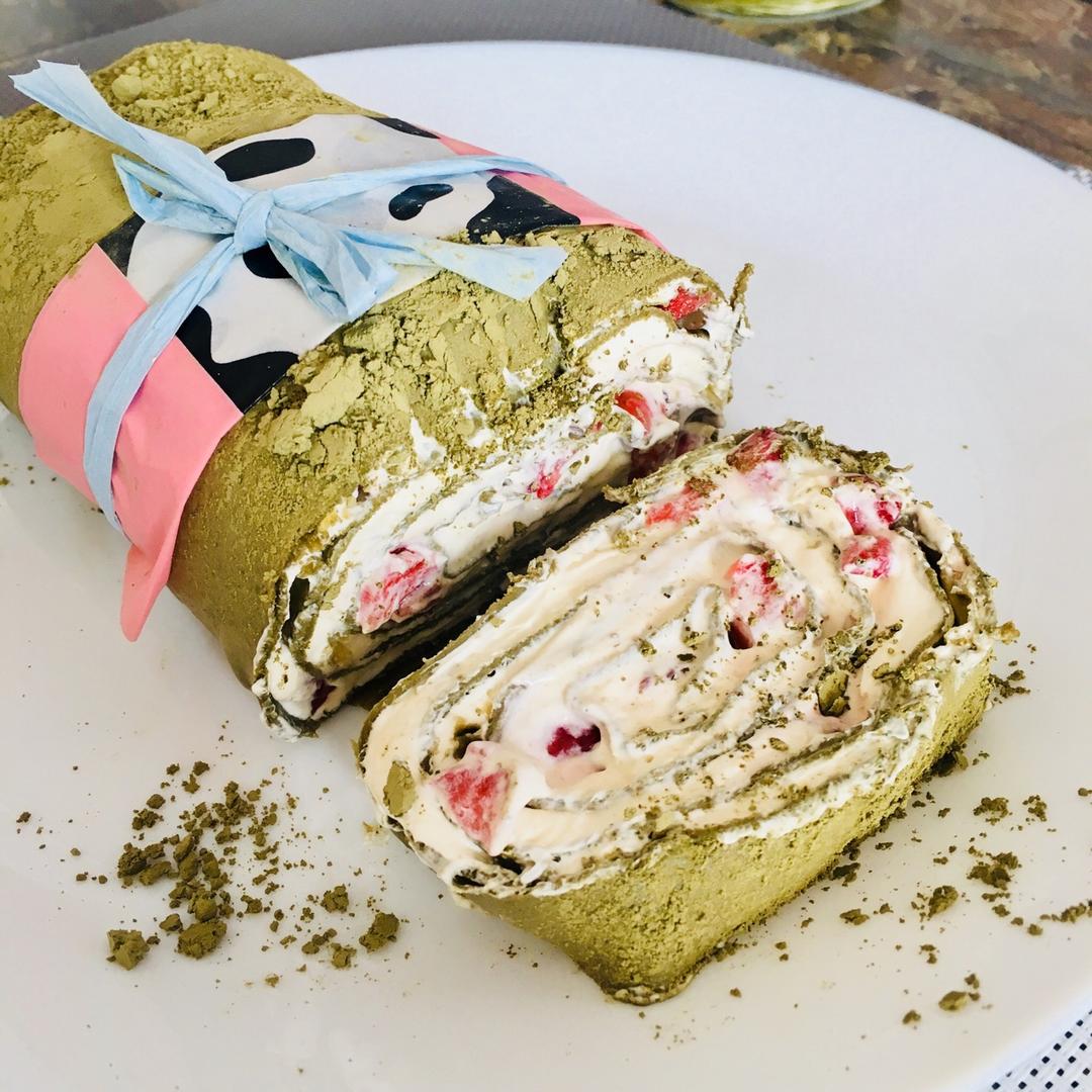 网红食谱│抹茶毛巾卷