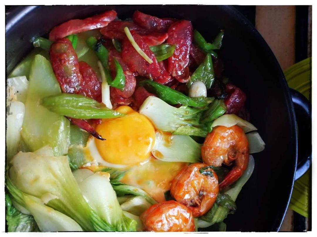 香喷喷的🍲腊肠煲仔饭（砂锅版）超简单神速