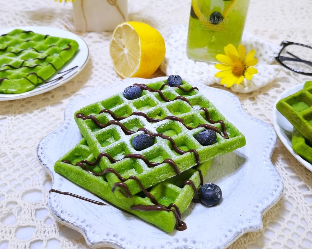 菠菜华夫饼的做法