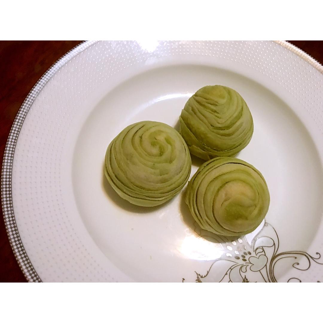 蛋黄酥~紫薯、抹茶、原味~花好月圆，中秋快乐~内附一次做六色蛋黄酥方法~