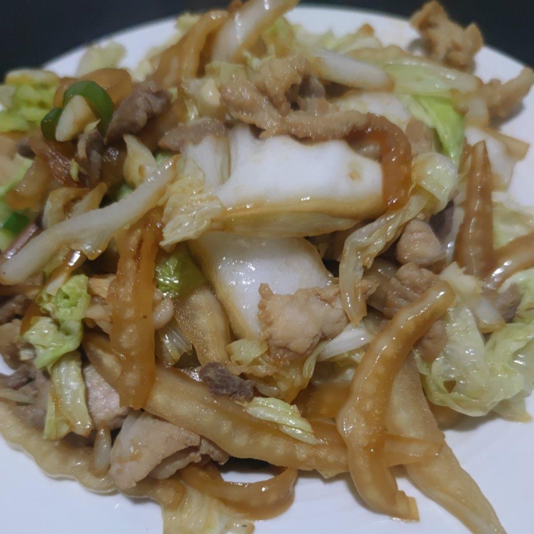 白菜炒肉