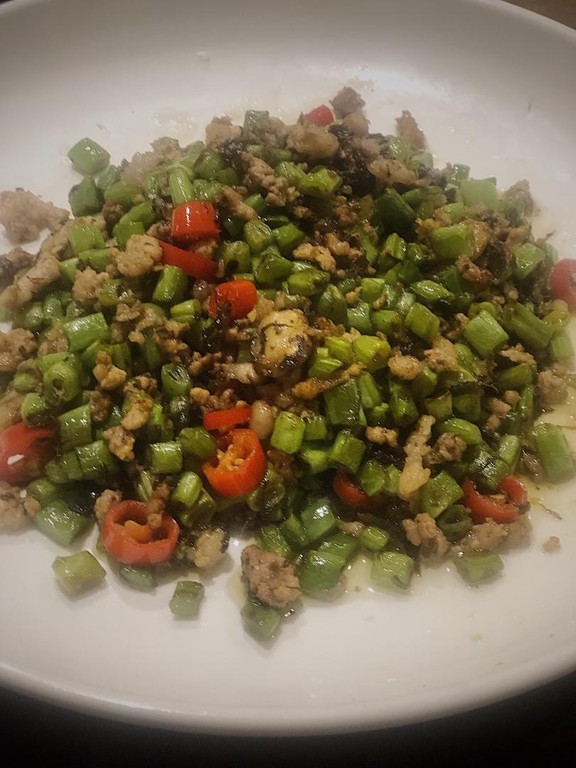 榄菜肉碎四季豆