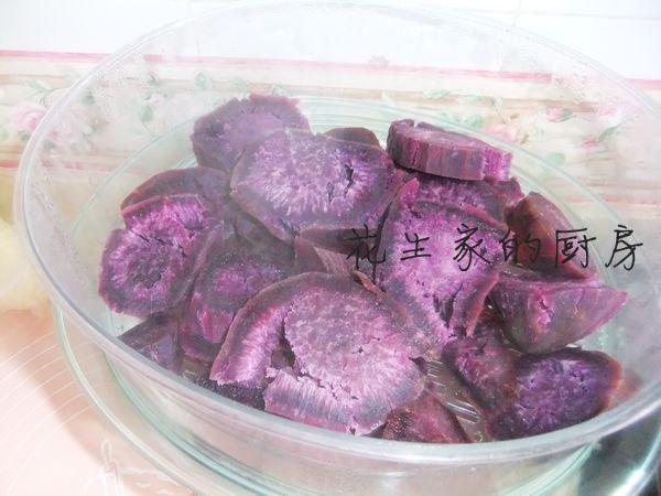 紫薯蜜豆茶巾绞的做法 步骤1