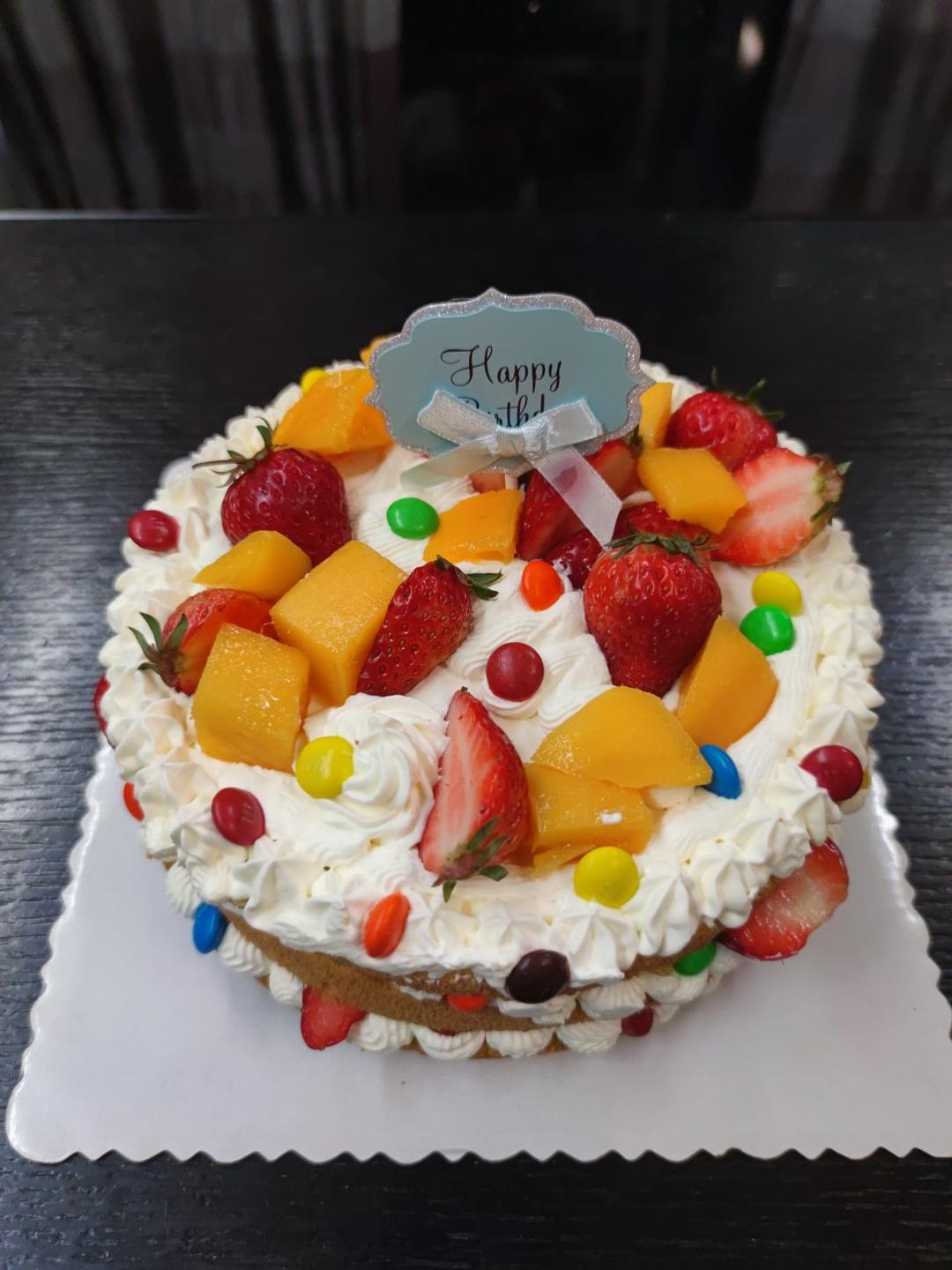 八寸戚风蛋糕（生日蛋糕坯）附六寸配单