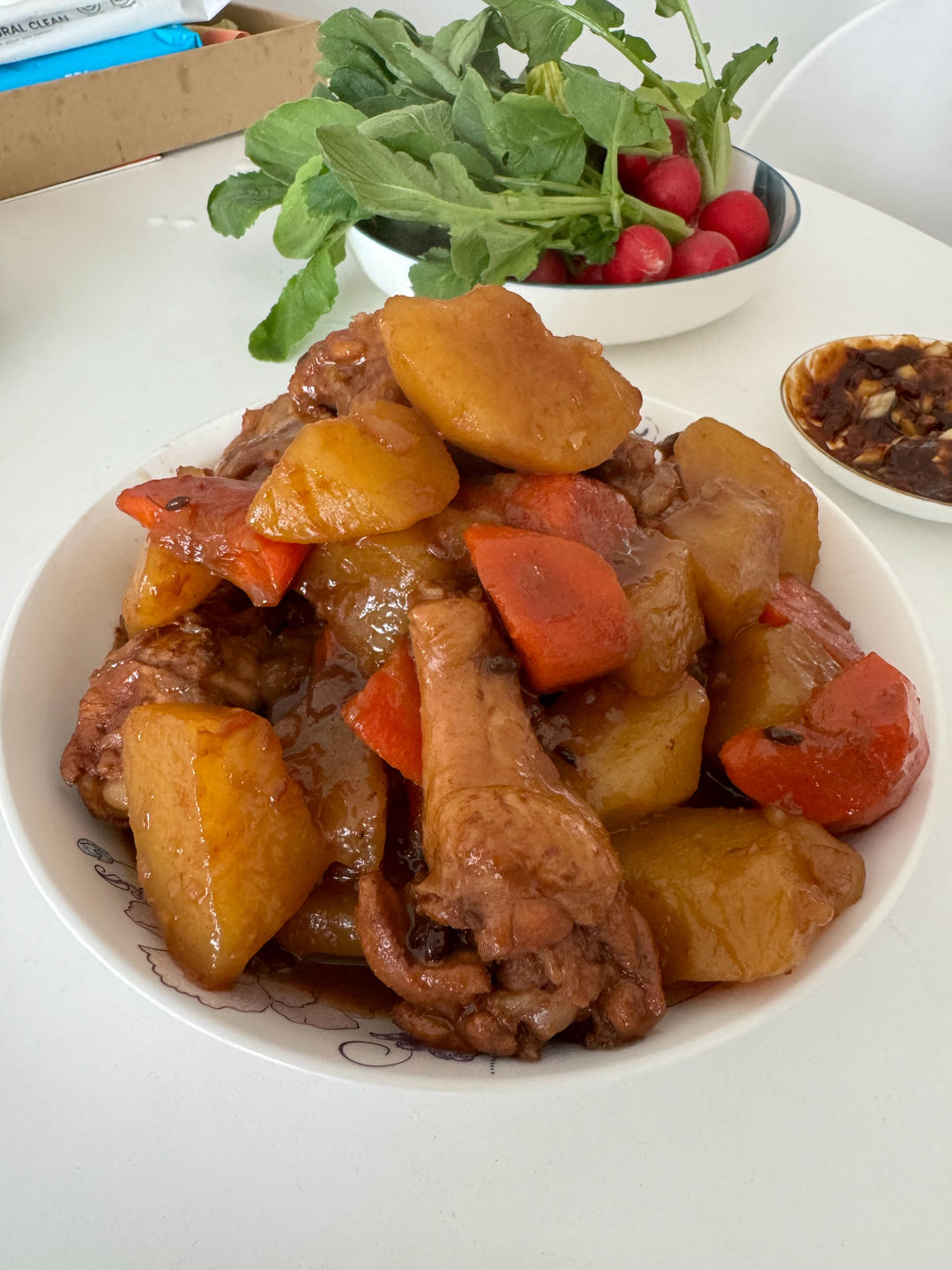 鸡翅根炖土豆胡萝卜