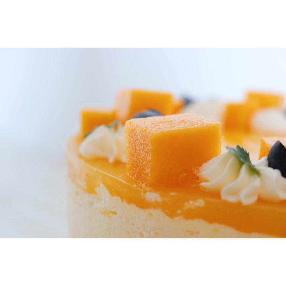 夏日芒果椰子慕斯蛋糕