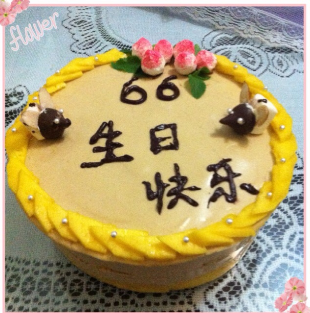 料超足的芒果慕斯蛋糕