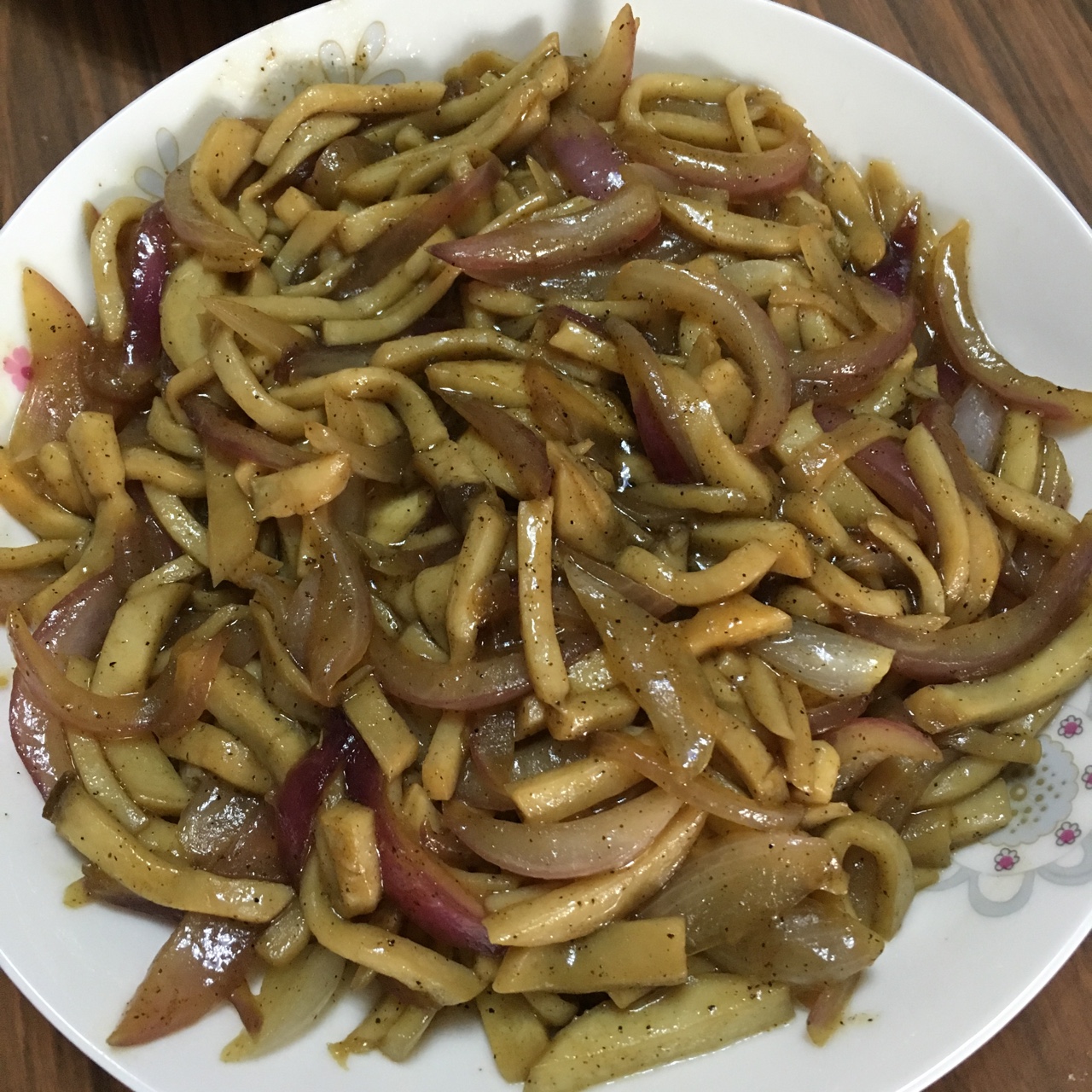 洋葱遇到杏鲍菇