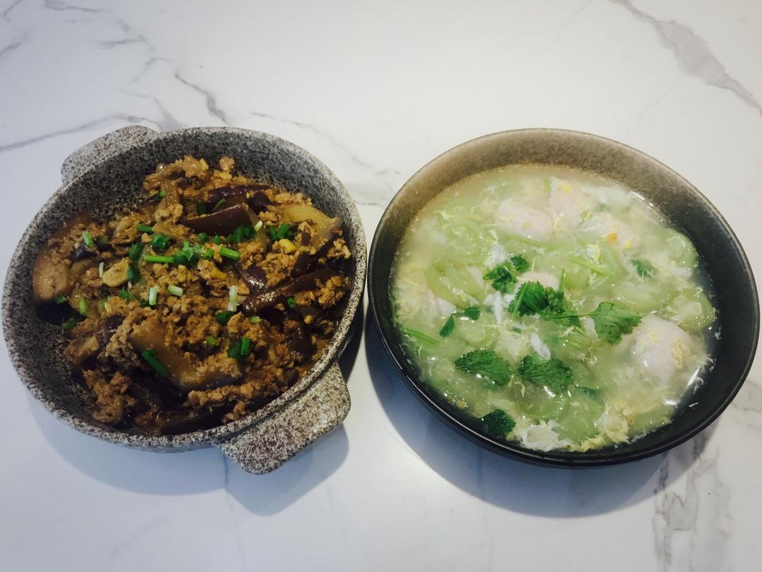 红烧肉沫茄子