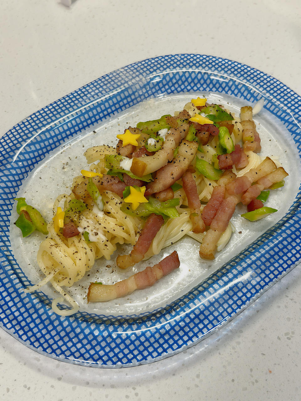 奶油培根芦笋意面